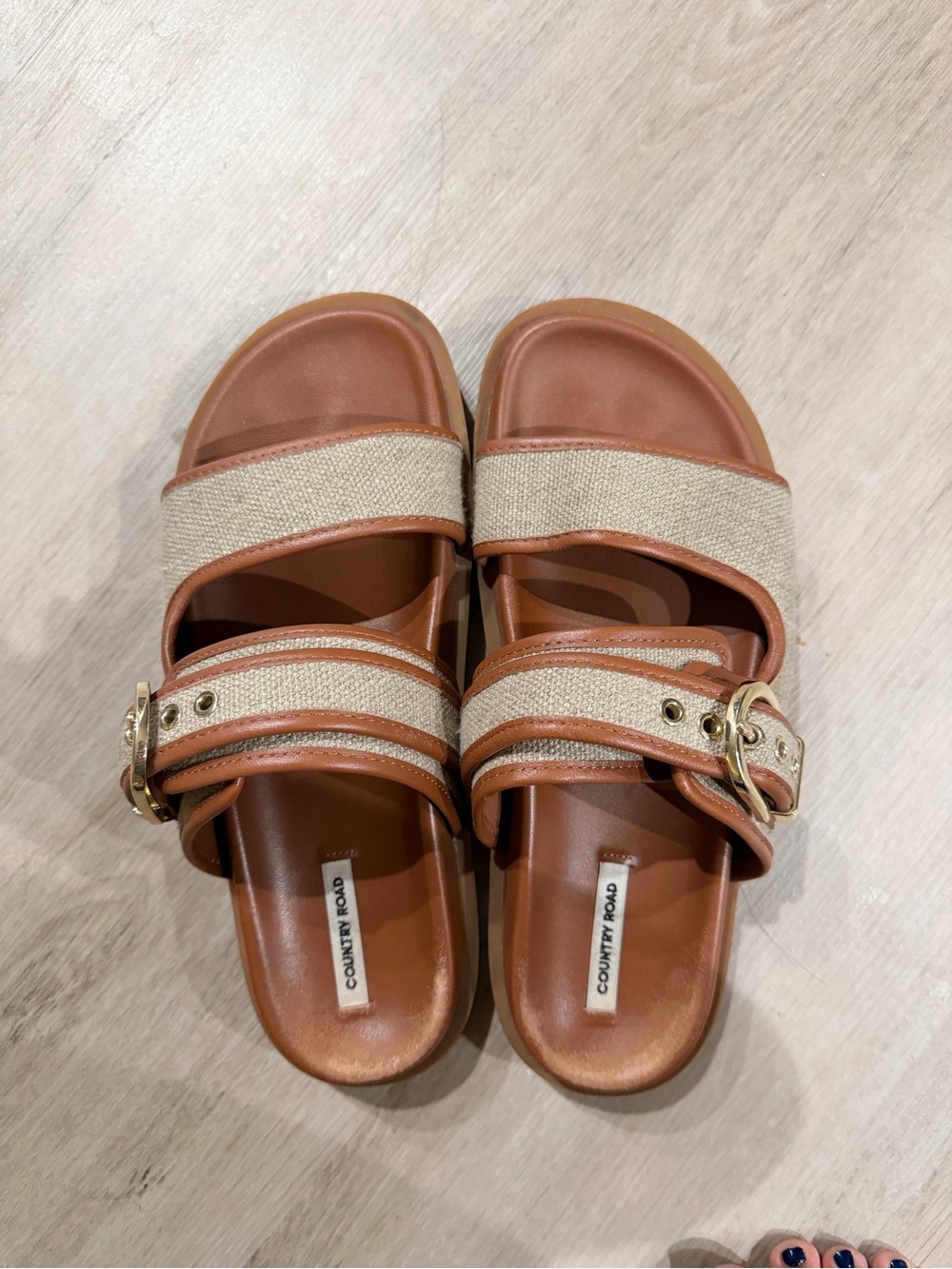 Leather & Linen Strap Buckle Slides